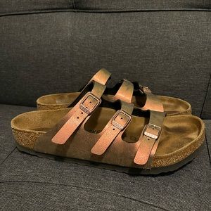Birkenstock Women’s Florida Sandal - Triple Strap (Metallic)